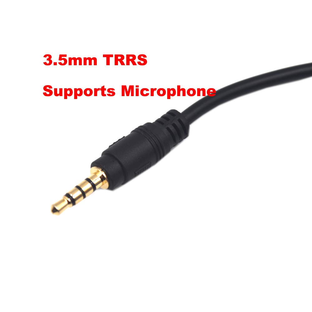 Cable de extensión divisor de 3,5 mm de 1 a 5 maneras de 3,5 mm, conector macho TRRS de 3,5 mm a hembra para auriculares adaptador divisor de audio estéreo (3,5 mm TRRS)