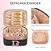 OCHEAL Initial Makeup Bag,Monogram Make up Bag Black Travel Makeup Organizer Case Beauty Toiletry Cosmetic Bag with Brush Holder, Trendy Stuff Personalized Gifts for Women and Girls-D