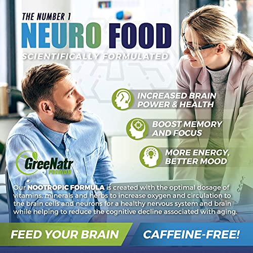 Greenatr Brain Supplement To Enhance Memory, Energy, Focus And Clarity With B12 Vitamin (3 Pack) #TOP3