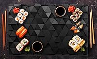 Herdabdeckplatte 80x52 cm 1-teilig Ceranfeldabdeckung Induktion Herdschutz Spritzschutz Glasplatte Deko Schneidebrett aus Gehärtetem Glas, Schwarz, 4 mm – Ansicht 6
