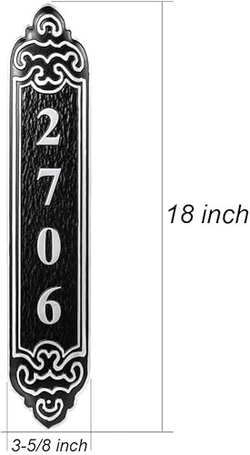 Miniatura 2 de Placa de metal personalizada con arco superior (opción grande). Muestra tu dirección y nombre de calle. Letrero de número de casa personalizado