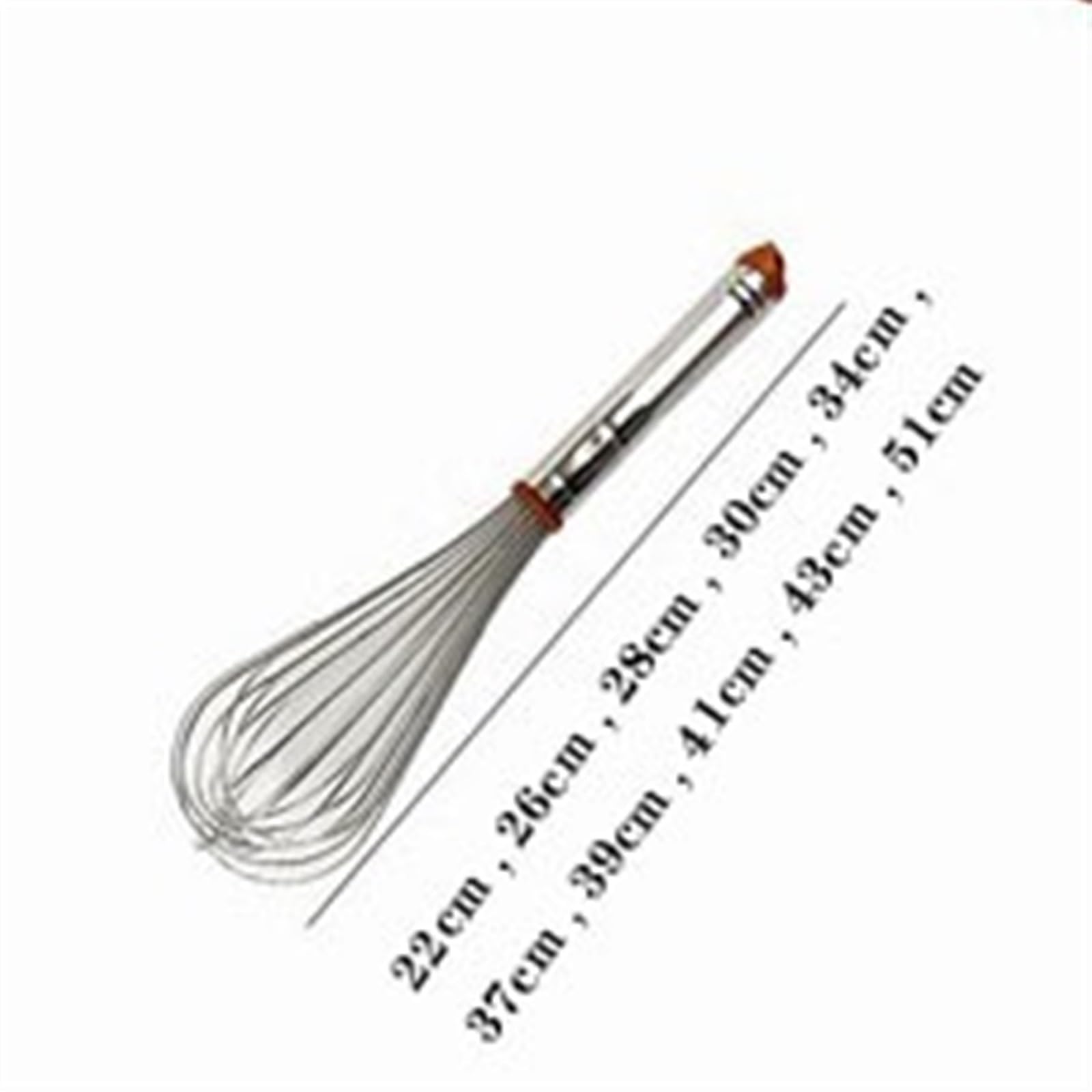 Batidora batidora de Huevos de Acero Inoxidable, batidora Manual, Resistente al Calor, for cocinar, Mezclar, batir, espumar, Revolver y más, montada en la Pared (Size : 43cm)