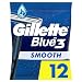 Gillette Blue3 Men's Disposable Razors x12, 3-Blades Razor, 40° Pivoting Head, Lubrastrip
