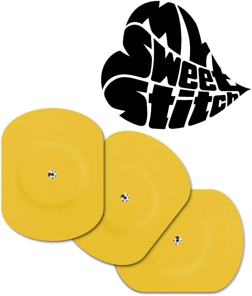MySweetStitch, 25 x Freestyle Libre 1 & 2 Patches Oval with Ventilation Hole, Overpatch diameter 70 x 55mm, Waterproof