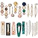 Mehayi 20 PCS Macaron Pearl Acrylic Resin Fashion Hair Clips Set, Cute Hair Barrettes Bobby Pins, Boho Fancy Hairpin Accessories Headwear Styling Tools, Gifts for Women Girls Decorative Wedding