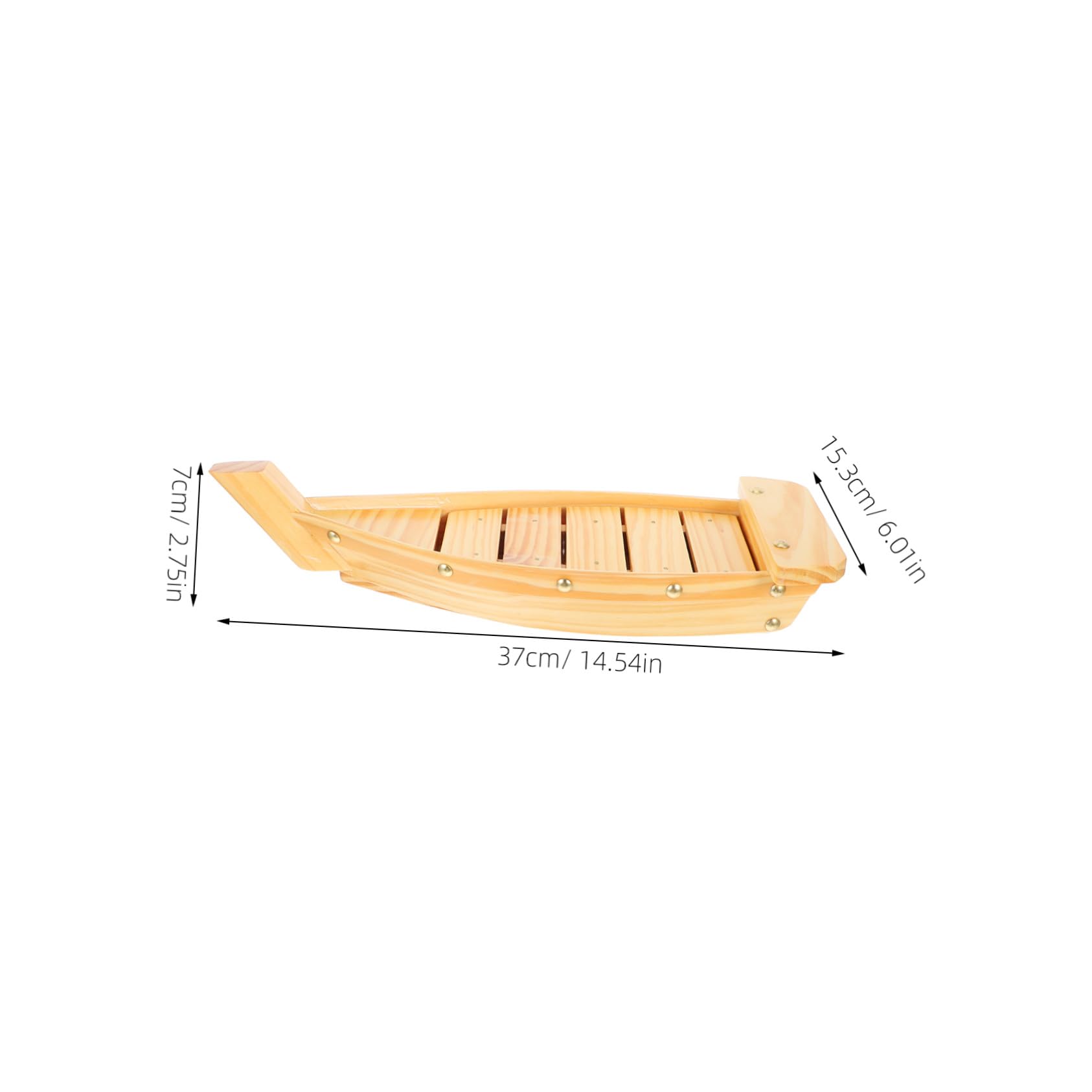 TOYANDONA Style Japonerie Plat de Sushi, en Bois de Bateau
