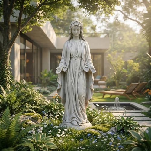 BETISEF Virgin Mary Statue Outdoor 30 Inch Tall Large Religious Garden Statue Blessed Mother Outdoor Decorations Statue Virgen De Guadalupe Statues for Yard Patio Home Decor