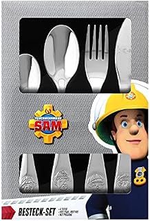 Feuerwehrmann Sam 27138 Fireman Sam 4 Piece Cutlery Set, Colourful