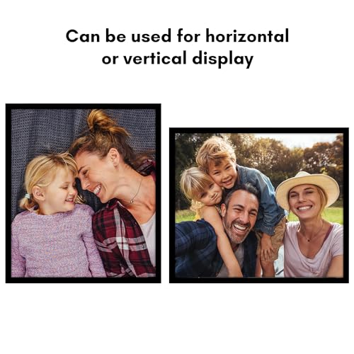 Americanflat 12x14 Picture Frame with Polished Plexiglass - Streamline Collection - Thin Border Picture Frame for Wall Display - Hanging Hardware Included - Black