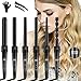 Lovebay 6 in 1 Lockenstab Keramikbeschichtung Lockenwickler Set mit LED-Display Temperaturregelung und Hitzeresistentem Handschuh