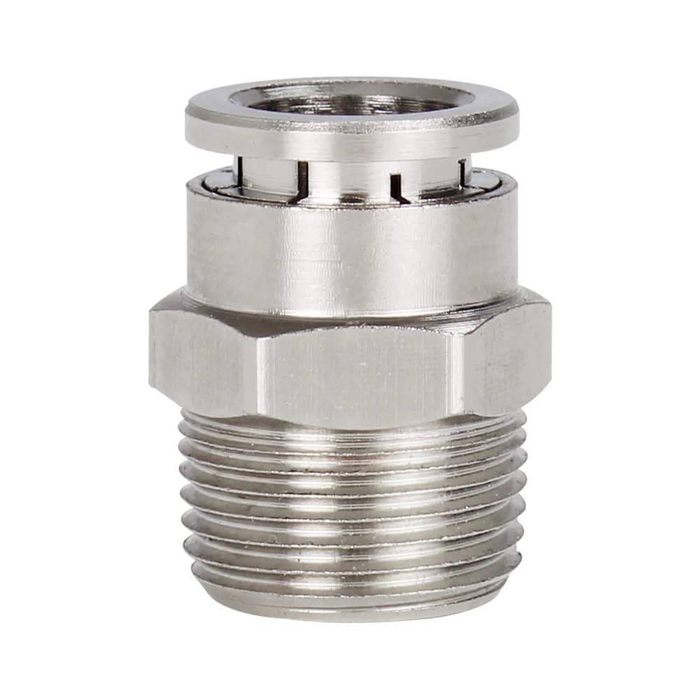 Industrielle BSPT-Schnellkupplungen – 5 Stück pneumatische Messingverschraubungen for 4–12 mm Schläuche und 1/8 bis 1/2 Gewinde(Pc10-04)