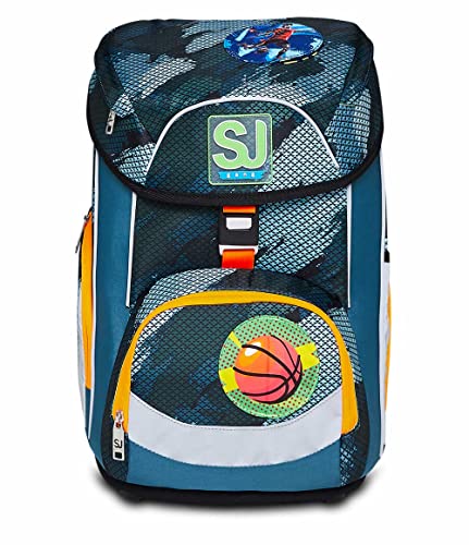 Sac à dos pour l'école et les loisirs SJ GANG Green Shadows avec poches