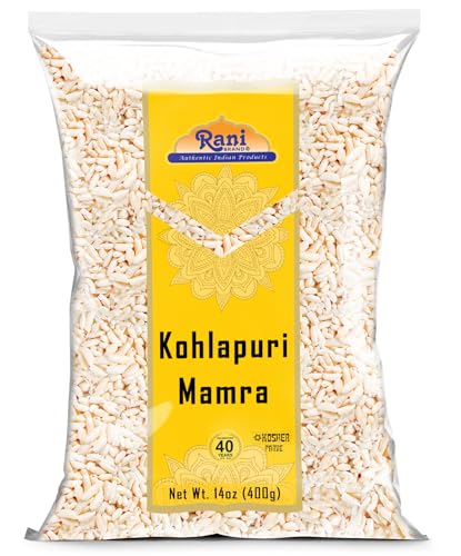 Rani Kohlapuri Mumra (Puffed Rice) 14oz (400g) ~ All Natural | No Color | Gluten Friendly | Vegan | NON-GMO | Kosher | No Salt or fillers | Indian Origin