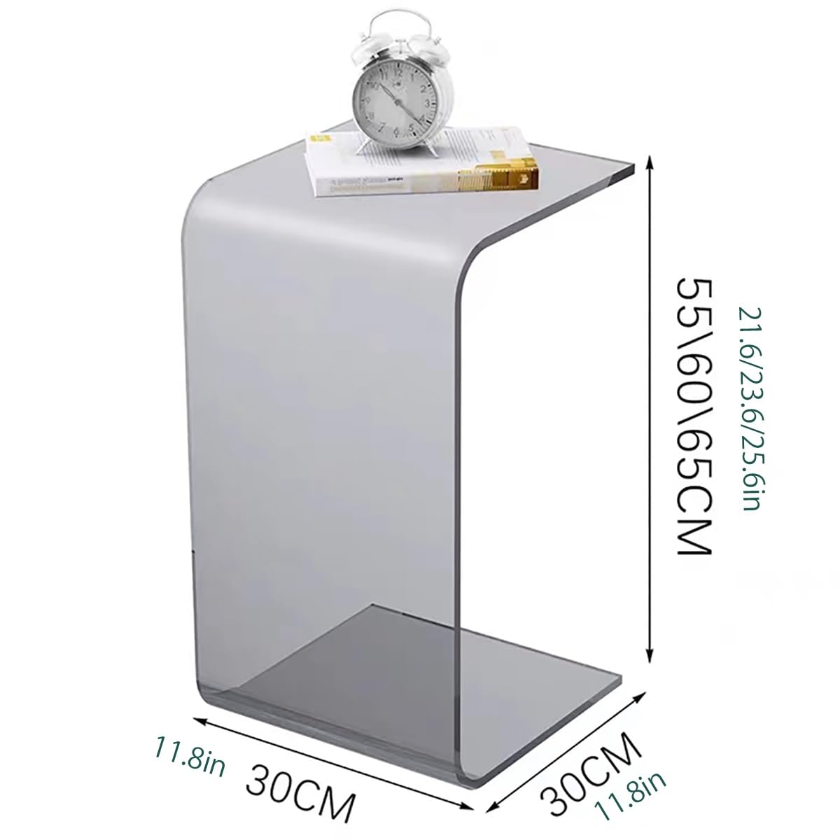 Mesa Auxiliar Acrílica Transparente,Mesa Auxiliar Forma C,Mesa Auxiliar Sofa,Mesas Auxiliares Para Salon,Mesa Auxiliar Alta,Mesa Pequeña Salon,Mesa De Centro Pequeña,Mesa Auxiliar De Estilo Moderno(Tr