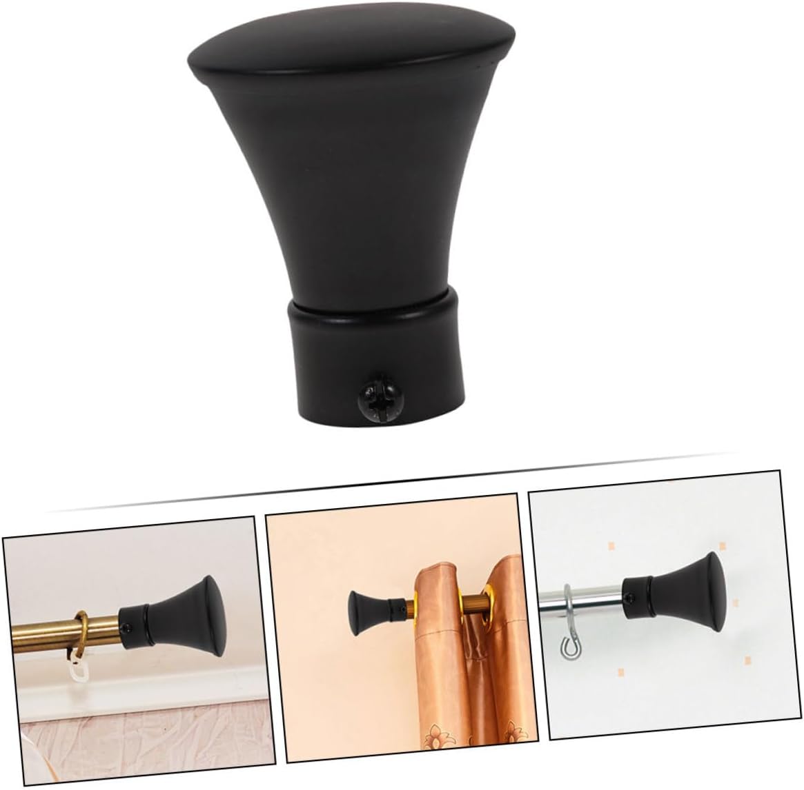 10pcs Curtain Rod Finials Decorative Caps for Window Treatment Easy Installation Decor Accessories