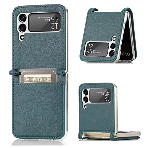 Étui pour Samsung Galaxy Z Flip 4 5G König Design avec porte-carte vert