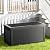 Decksplore 320 Gallon Outdoor Storage Box Waterproof Lockable Resin Deck Box Large, Patio Storage Bin for Pool Accessories Cushion Furniture, Garden Tools, UV-Resistant Outside Delivery Black