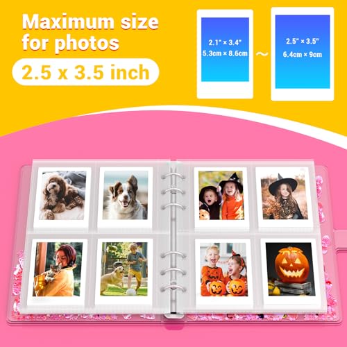 Kids Photo Album for Instax Mini, Photo Album for Polaroid, Applicable to Fujifilm Instax Mini 11 12 40 Kodak Mini Photo, Gift for 4 5 6 7 8 9 10 11 12 Year Old Girls (200 Photos)