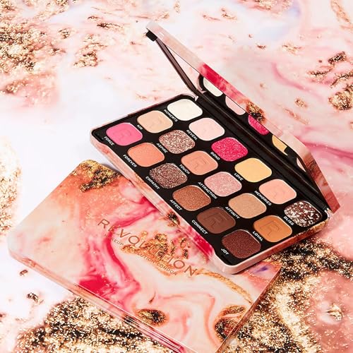 Image of MAKEUP REVOLUTION LONDON Eyeshadow Palette, Highly Pigmented Includes 18 Shades, Long Wearing And Easily Blendable Eye With Shimmary & Matte Finish Forever Flawless (Affinity), Multicolour, Free Size