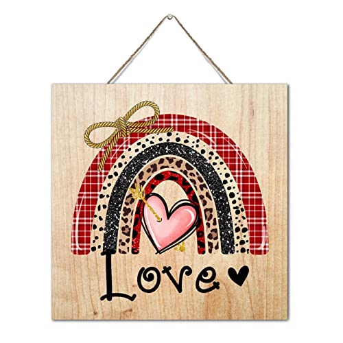 Plaque en bois décoration murale verticale cœur