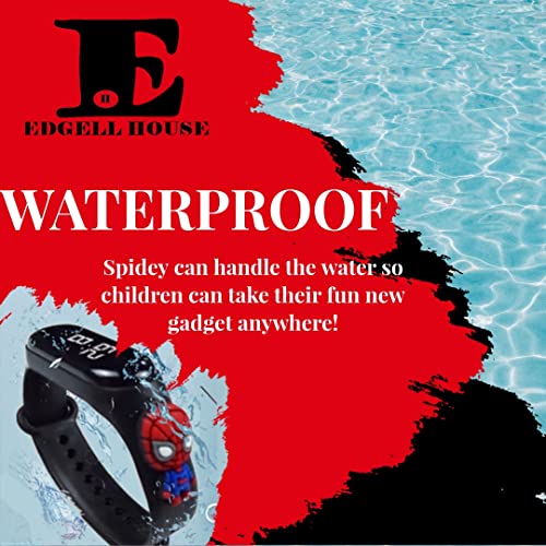 Edgell House Children’s Spiderman Backpack And Digital Bracelet Set For Kids Marvel Spidey Backpack With Led Spider-Man Bracelet Spiderman Cloth School Backpack School Bag For Boys And Girls #TOP6