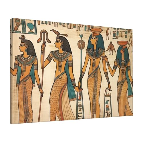 Toile Égypte ancienne décoration murale chambre salon 40x61