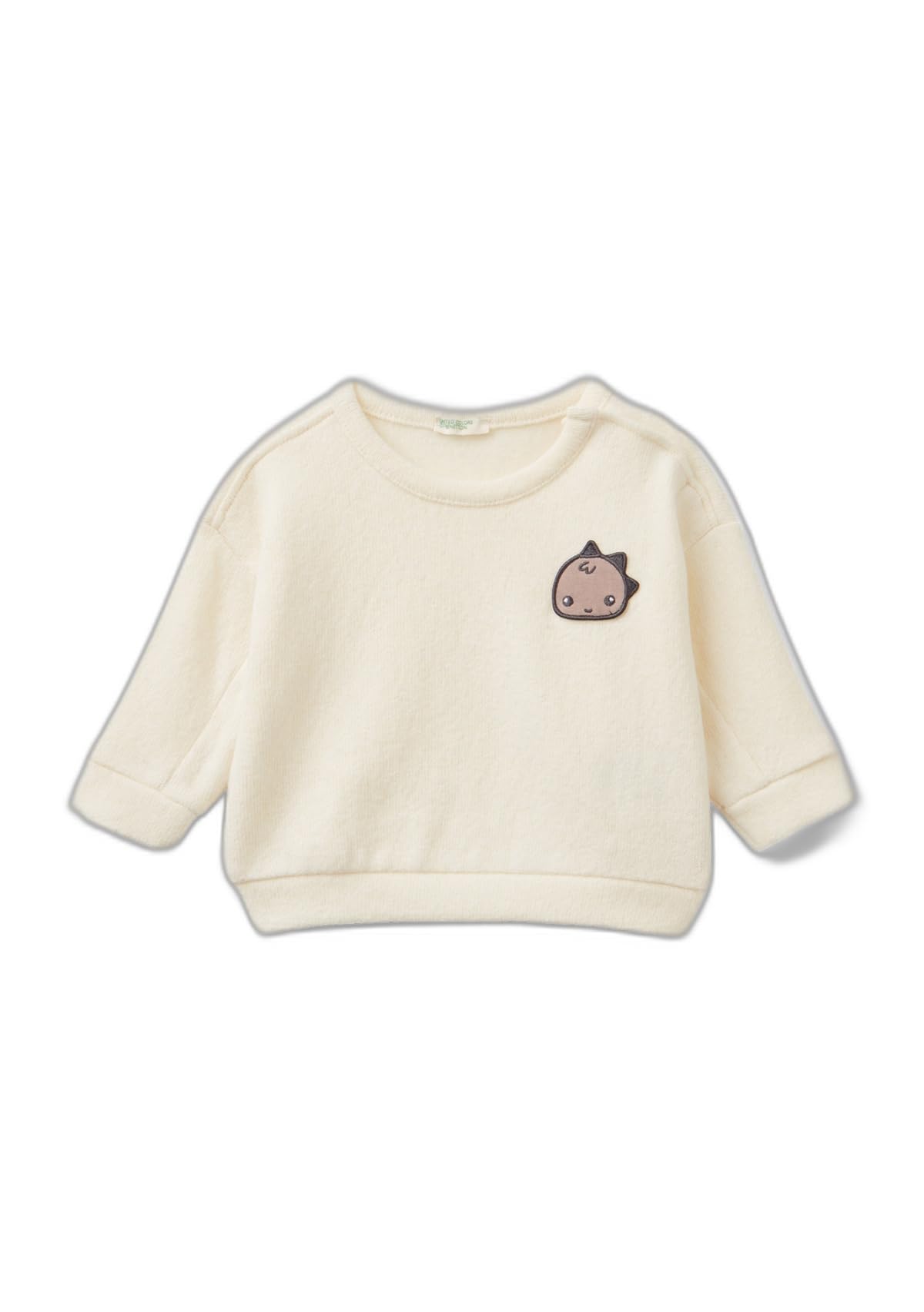 United Colors of Benetton Bebek Ekru Hayvan Desenli Çift Kollu Sweatshirt 12-18 Ay
