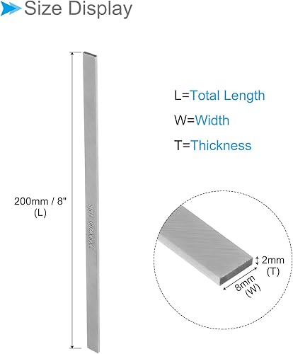 Miniatura 2 de Broca de herramienta cuadrada, 0.079 in x 0.315 in x 7.874 in, herramienta de torneado de acero de alta velocidad 4241 Molino de cortador de moscas