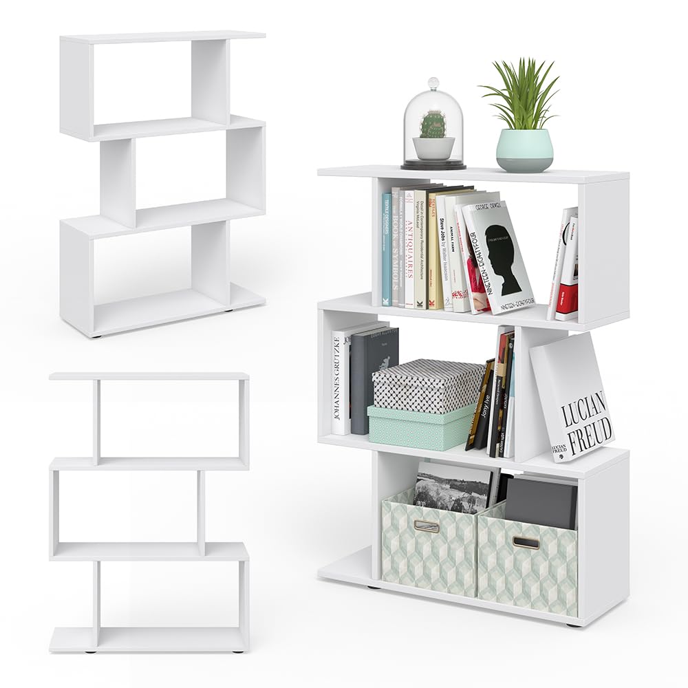 Vicco Raumteiler Levio, Weiß, 70 x 97.4 cm | zur flexiblen Raumaufteilung und beidseitigen Nutzung