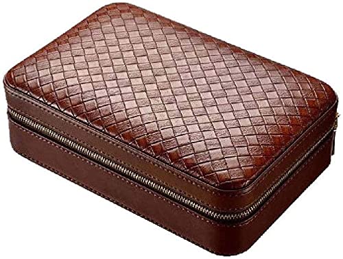 BOCbco Humidor Zigarrenkiste Zigarrenetui Desktop-Zigarrenkiste Handgemachtes Leder Verschleißfester Und Versiegelter Tragbarer Zigarren-Humidor Cover