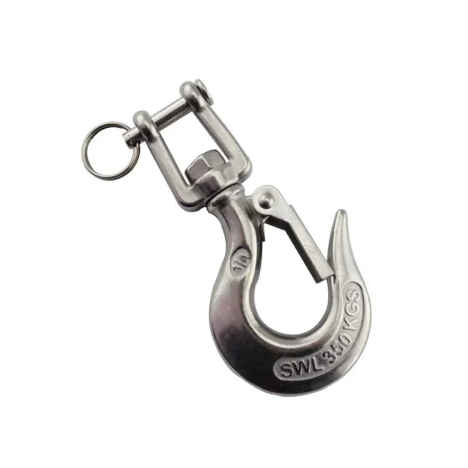 2 pezzi gancio girevole for gru a ganascia con limite di carico di sicurezza di 150-1500 kg for imbarcazioni marine in acciaio inossidabile 304(1500KG)
