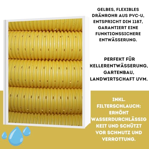 Drainagerohr Doubleyou Geovlies & Baustoffe Set mit Filterschlauch DN100