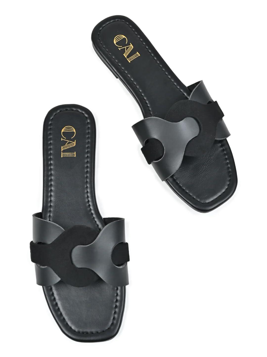 CAI Two Tone Interlocked Black Flats (B0DBLWF4FR) Amazon Price History, Amazon Price Tracker
