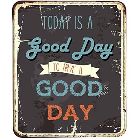 VIVIPOW Inspirational Quote Mouse Pad, Stitched Edge Mouse Pad with Today is A Good Day to Have A Good Day Quote (Vintage Black) Cover
