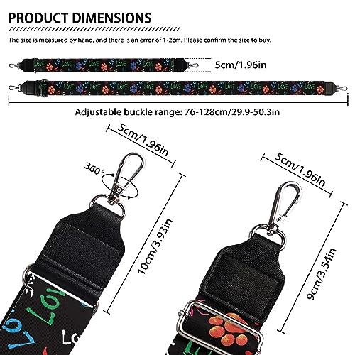 Image of Adjustable Purse Strap Replacement, Wide Shoulder Canvas Bag Strap, Crossbody Handbag Strap