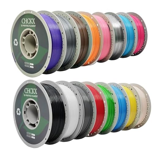CHCKX PETG 3D Printer Filament Bundle, 16Rolls,Dimensional Accuracy +/- 0.03 mm, 1kg Spool(2.2lbs), 1.75 mm Fit for Most 3D Printers,16-Multicolor Assortment