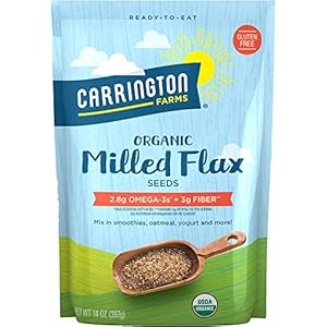 Carrington Farms Organic Milled Flax Seed, Gluten Free, USDA Organic, 14 Ounce (Pack of 3)