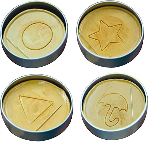Squid Game Dalgona Kit - As Seen on Squid Game, Korean Sugar Candy Making Tools Set, Squid Game Sugar Pie Game for Squid Game Fans (4PCS finished product)