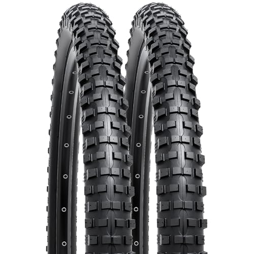 YUNSCM 2-PCS 24″ Mountain Bike Tires 24×2.30/56-507