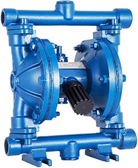Happybuy Air-Operated Double Diaphragm Pump 1/2 inch Inlet & Outlet Cast Iron 12 GPM Max 120PSI for Chemical Industrial Use, QBK-15-1/2