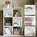 Sweetcrispy 6 Cube Storage Organizer - Open Cube Bookshelf with 3 Removable Back Panels, Display Storage Bookcase for Living Room, Bedroom, Entrance Hall, Home Office，36