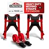 X-Protector Moving Straps – 2 Pairs – Red Lifting Straps for 2 Movers