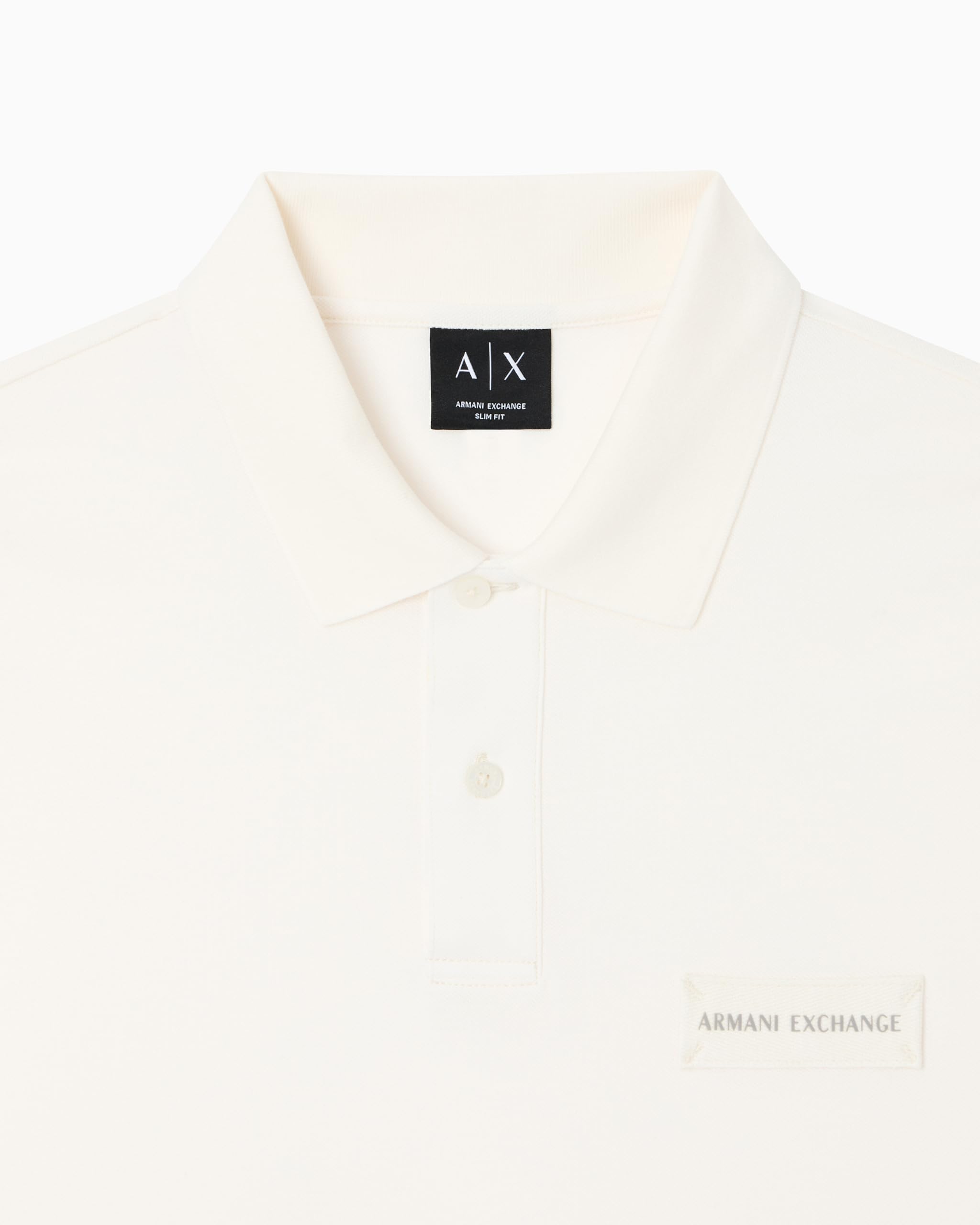 Armani Exchange Embroidered Patch Logo Monochrome Polo Uomo (Pacco da 1)