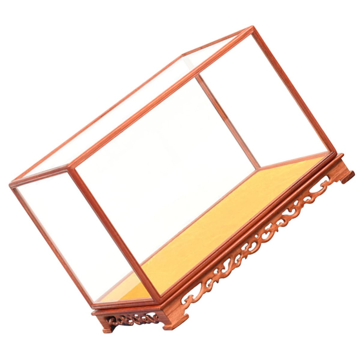 Caja Expositora de Madera y Vidrio para Colecciones, Organizador Transparente Diseño Creativo y Alta Transparencia para Mesa o Armario
