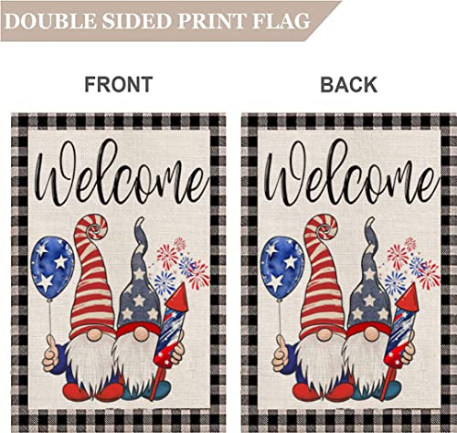 Eiazuiks 4Th Of July Patrioctic American Garden Flag Floral Spring Double Sided Vertical Rustic Farmhouse Yard Seasonal Holiday Outdoor Decor 12×18 Inch Ef061 #TOP4