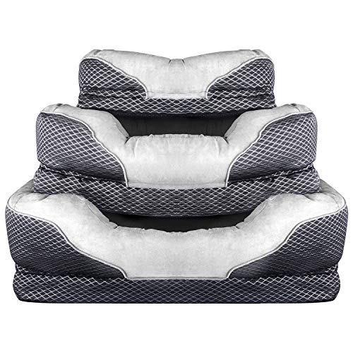 AsFrost Dog Bed, Orthopedic Dog Beds with Removable Washable Cover, Memory Foam Pet Bed for Dogs & Cats, Nonslip Bottom Pet Beds for Sleep (Small - 20" x 16", Grey) - Thumbnail 6