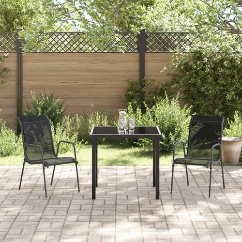 Chaises d'extérieur en textilène résistantes aux intempéries lot de 3 - 5