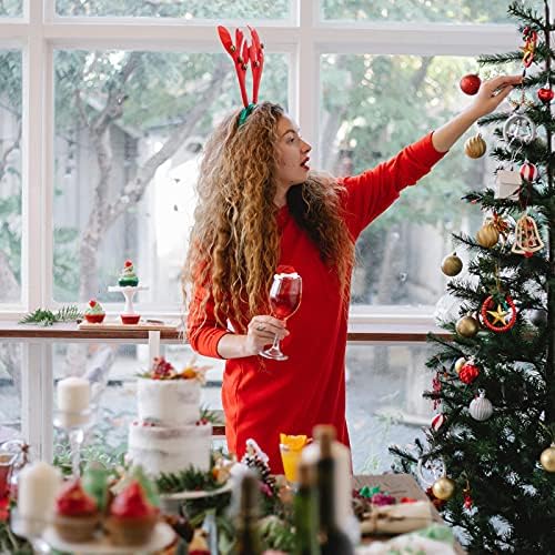 Yuzhou 40 PCS Christmas Santa Hat, Christmas Wine Glass Decorations Cup Cards Mini Santa Hats for Crafts Christmas Table Decoration Champagne Glass Decorations for Goblet Bottles Christmas Party