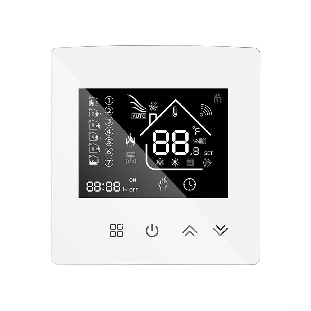 Thermostat chauffage électrique 7 jours à écran tactile anti-interférence