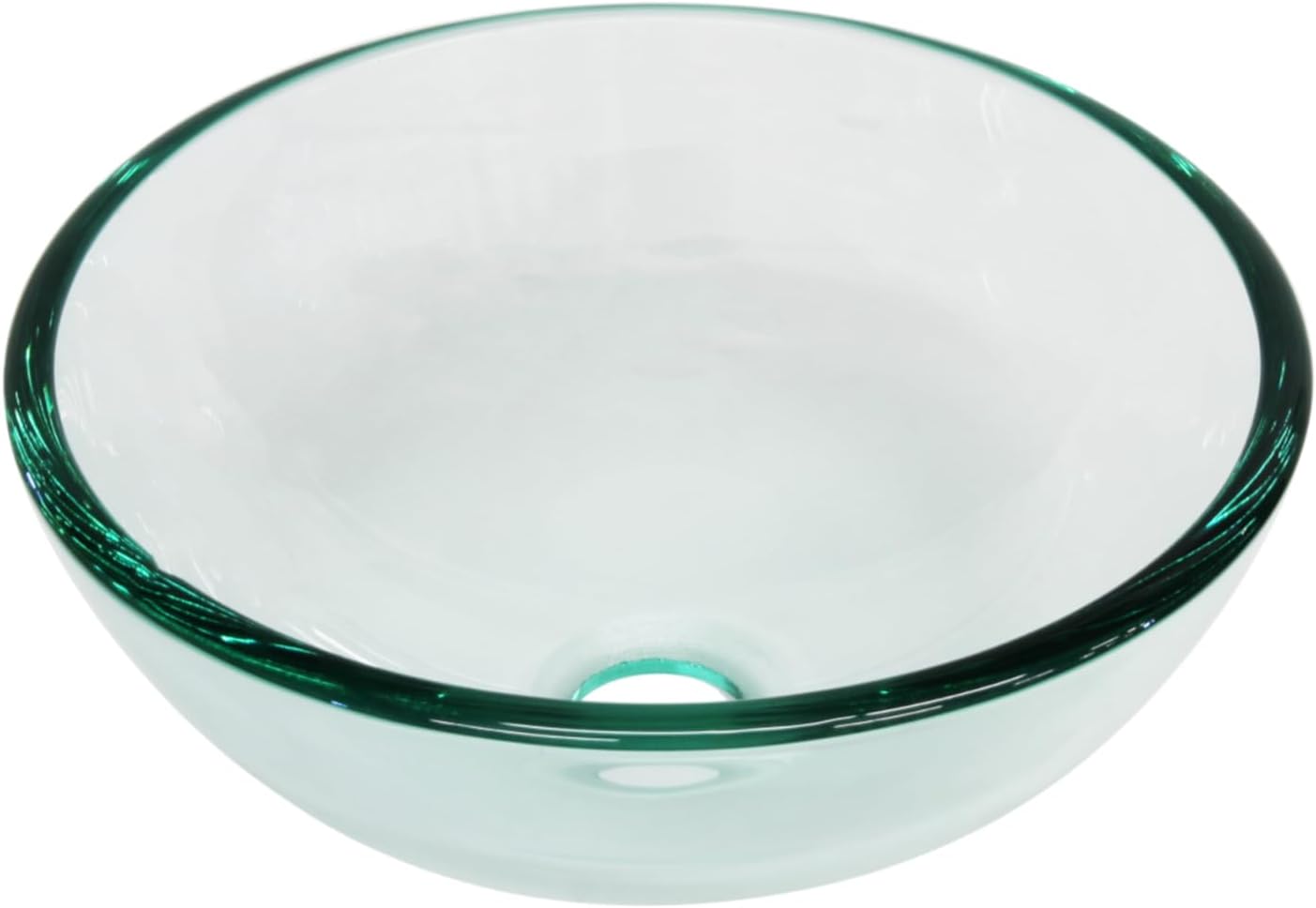 Miseno MVS-TIG-8048-12-NODRAIN 12" Circular Glass Vessel Bathroom Sink - Clear
